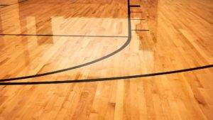 Wooden flooring in sports hall