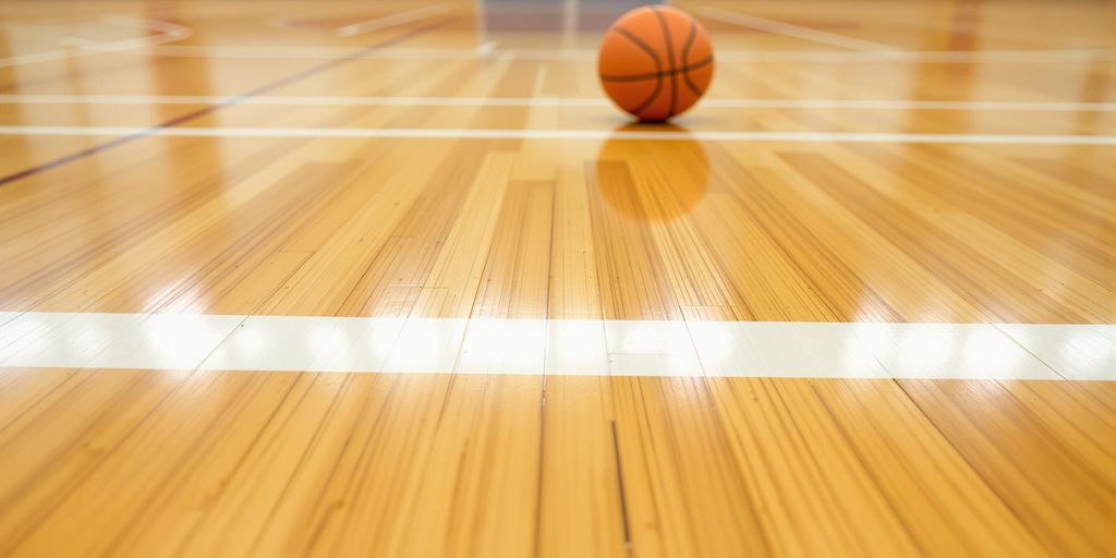 Smooth, durable university sports hall flooring.