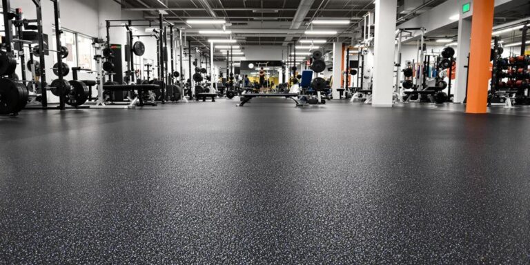 Rubber flooring in a Birmingham gym.