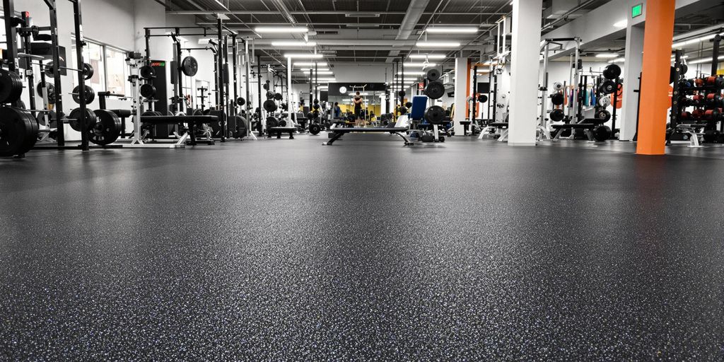 Rubber flooring in a Birmingham gym.