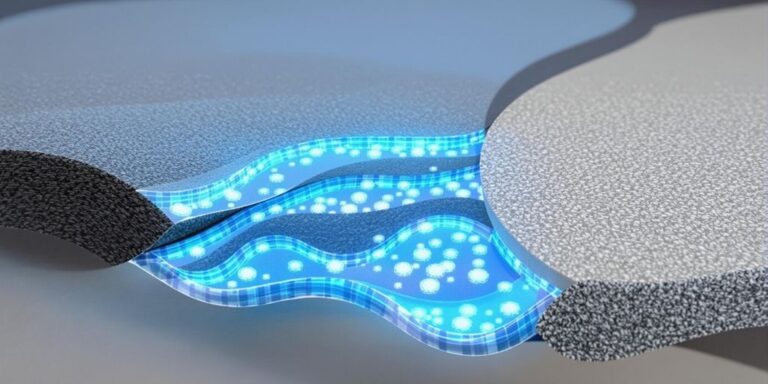 Close-up of innovative sports floor cushioning.