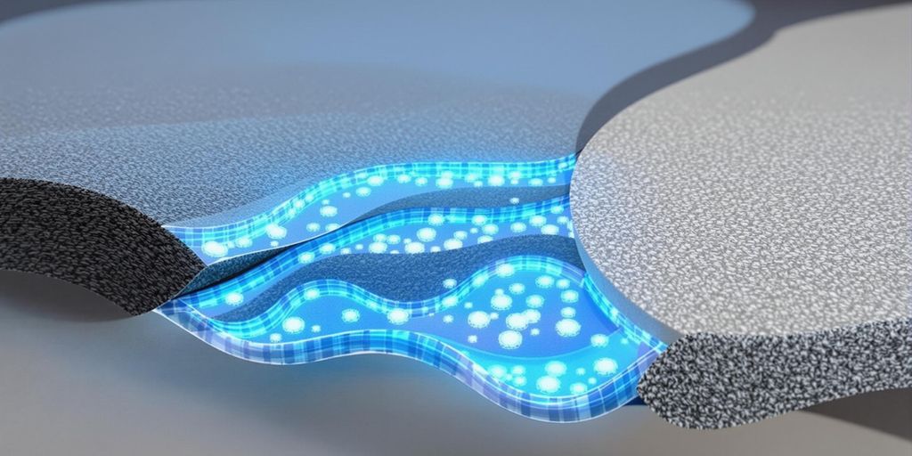 Close-up of innovative sports floor cushioning.