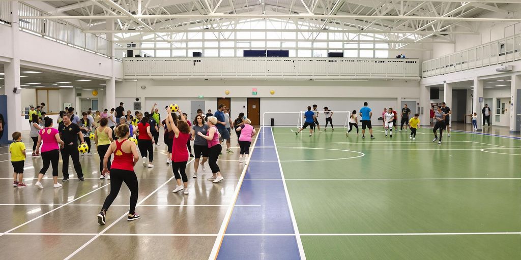 Durable community centre flooring in Manchester.