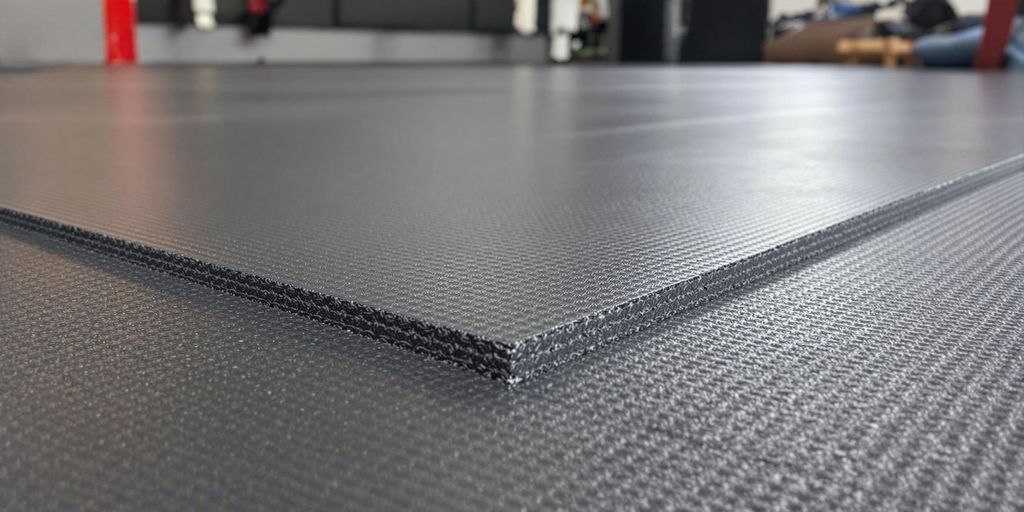 Boxing gym floor, thick mats