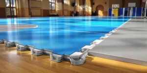 Sports floor in community hall, London.