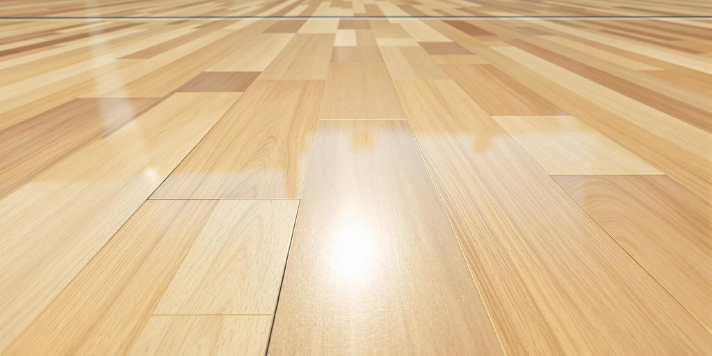 Maple floor planks, light wood grain.