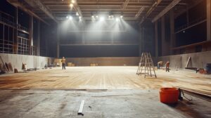 Hard Court Conversion Transform Vinyl Hall To Timber Arena 1